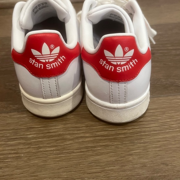 Adidas x Stan Smith Women's Leather Red White Zig Zag Casual Sneaker, Sz 6 RARE - Picture 7 of 10